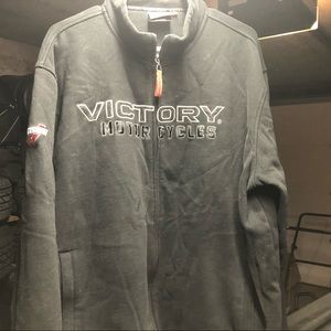 Victory Motorcycles zip thru fleece jacket